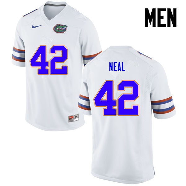 Florida Gators Men #42 Keanu Neal College Football Jersey White